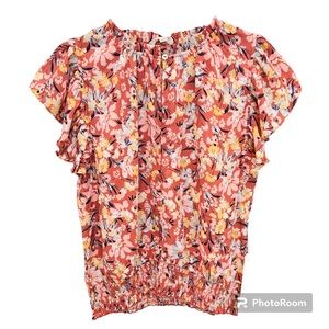 Nine Britton Kate flutter sleeve blouse.